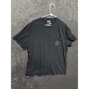 Tailgate Miami Marlins Pocket T-Shirt Mens XL Black Short Sleeve MLB Baseball